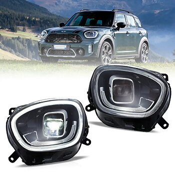 17-20 Mini Countryman F60 Vland Full LED Dual Beam Projector strålkastare [E-mark]