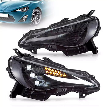 VLAND strålkastare för 12–21 Toyota 86/GT86, Subaru Brz, Scion Frs W/Triple LED Projector