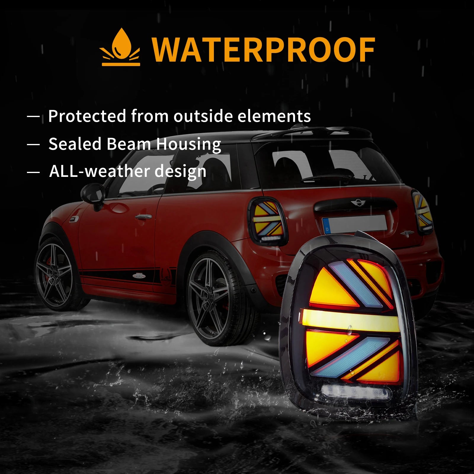 VLAND 14-19 BMW Mini Hatch(Cooper) F55 F56 F57 Full-LED bakljus - 7