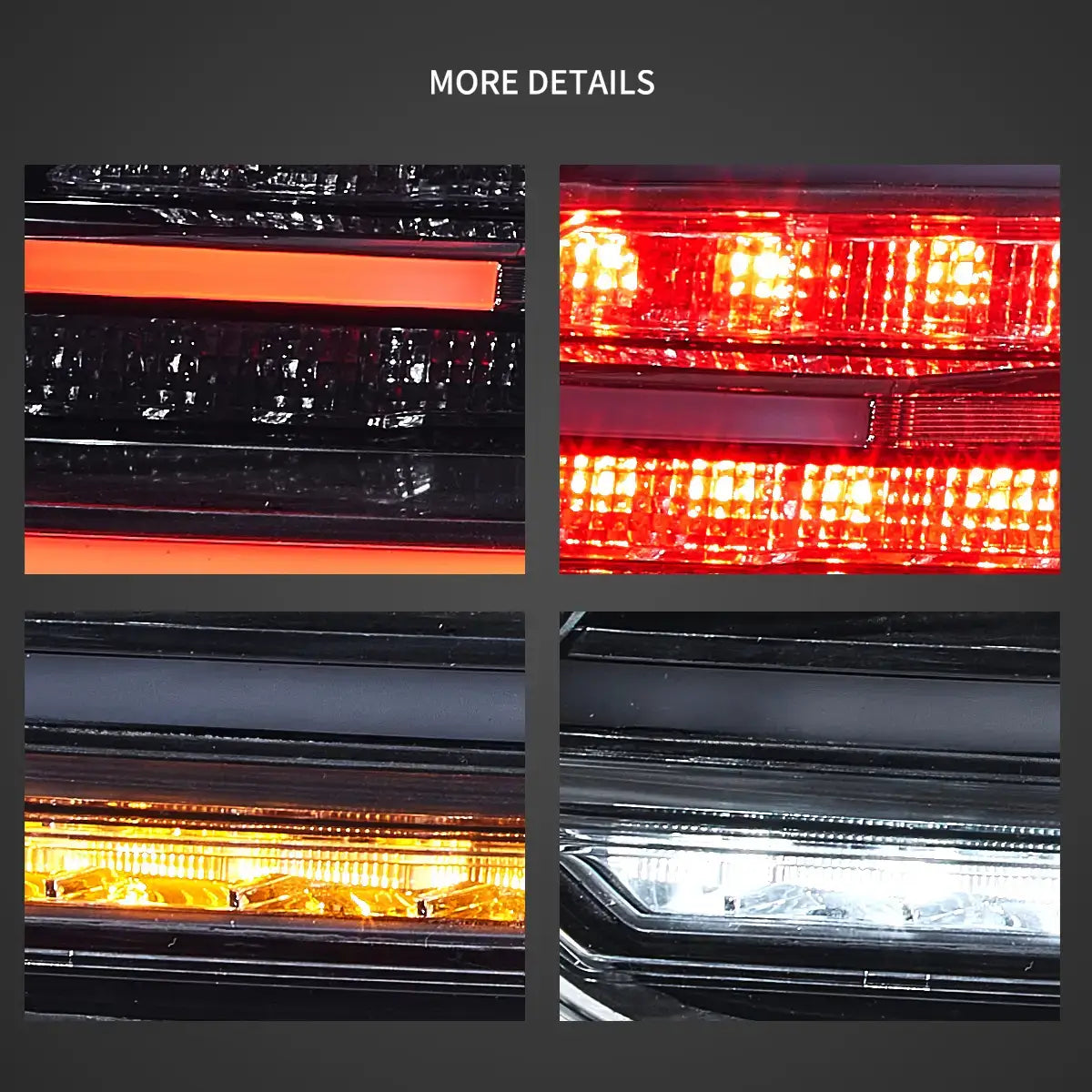 09-14 Volkswagen Scirocco Vland LED bakljus W/Amber sekventiell blinkerss [E-mark] - 8