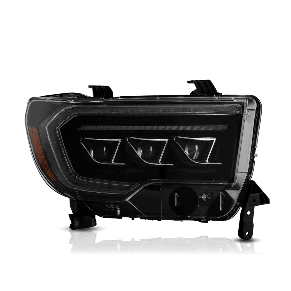 07-13 Toyota Tundra & 08-21 Toyota Sequoia Vland LED Matrix Projector strålkastare Black - 2