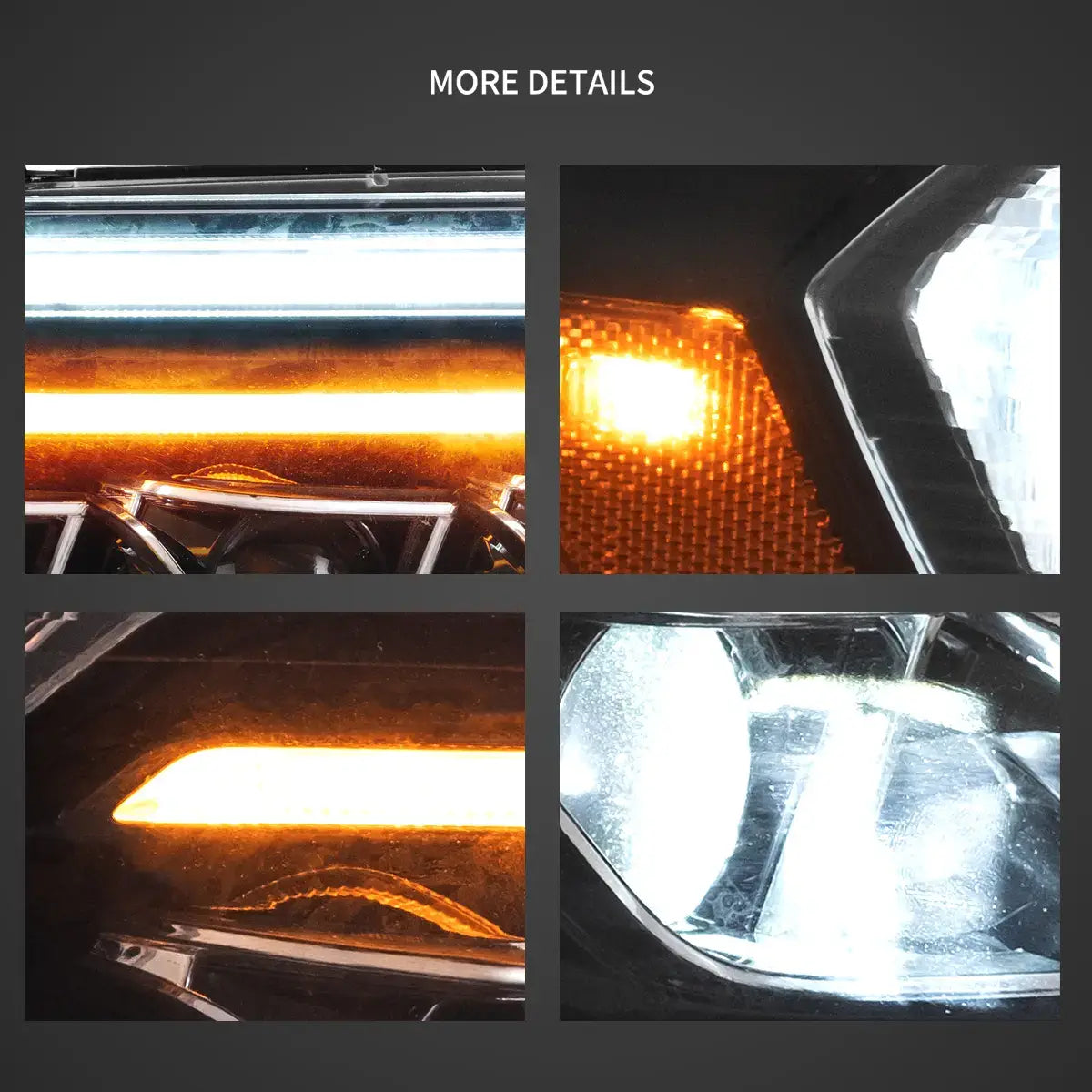07-13 Toyota Tundra & 08-21 Toyota Sequoia Vland LED Matrix Projector strålkastare Black - 10