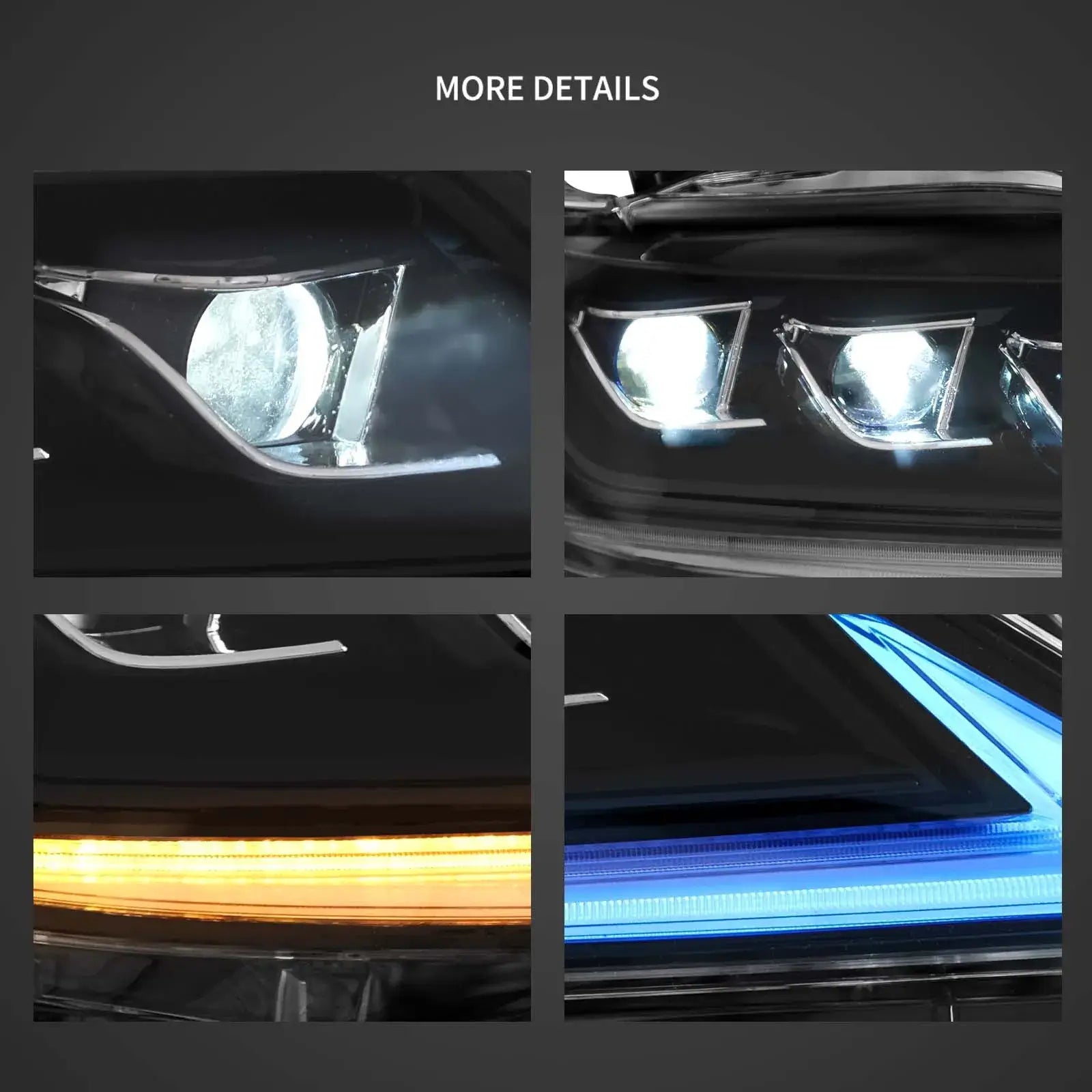 13-15 Lexus RX270 RX350 RX450H Vland LED Matrix strålkastare Black - 8