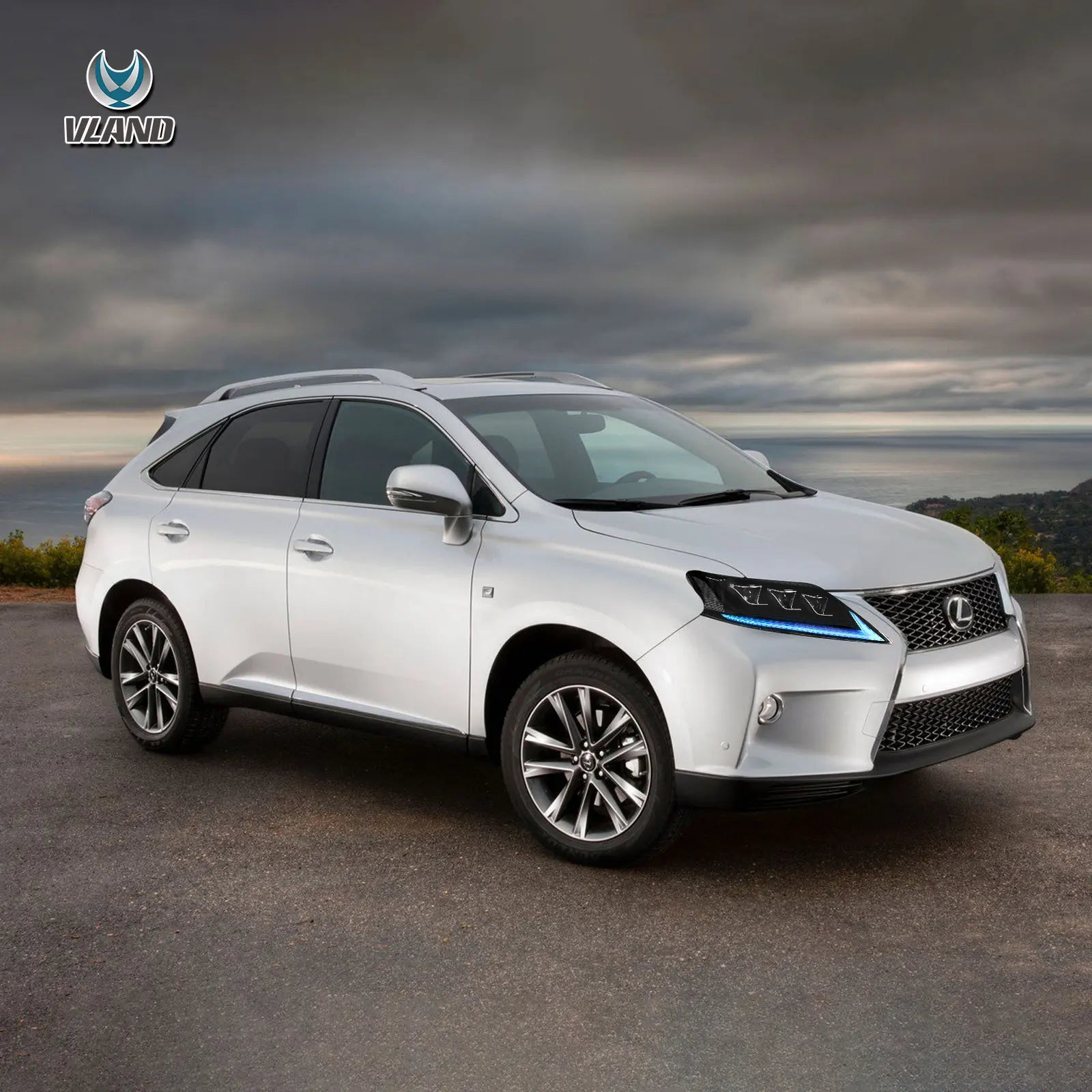 13-15 Lexus RX270 RX350 RX450H Vland LED Matrix strålkastare Black - 6