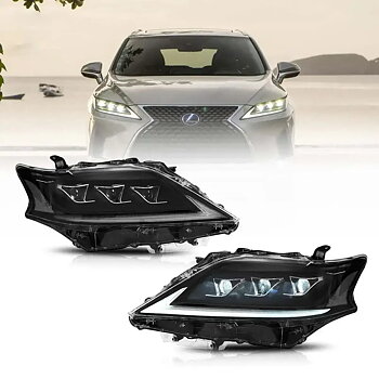 13-15 Lexus RX270 RX350 RX450H Vland LED Matrix strålkastare Black