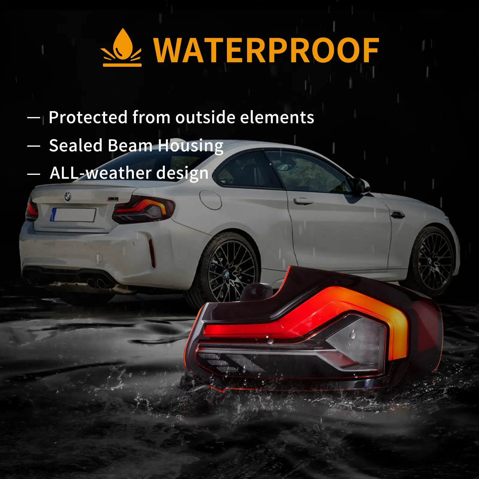 14-21 BMW 2 serie (F22 F23 F87) VLAND LED bakljus med startanimation effect [E-märkt] - 8