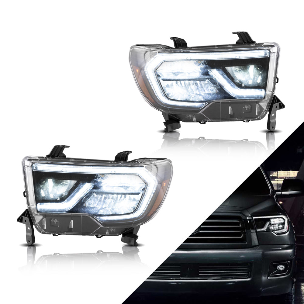 07-13 Toyota Tundra & 08-21 Toyota Sequoia Vland LED Reflection Bowl strålkastare