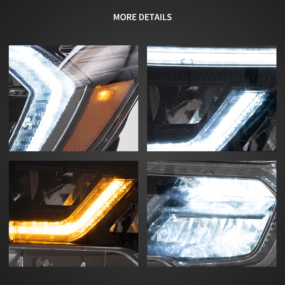 07-13 Toyota Tundra & 08-21 Toyota Sequoia Vland LED Reflection Bowl strålkastare - 12