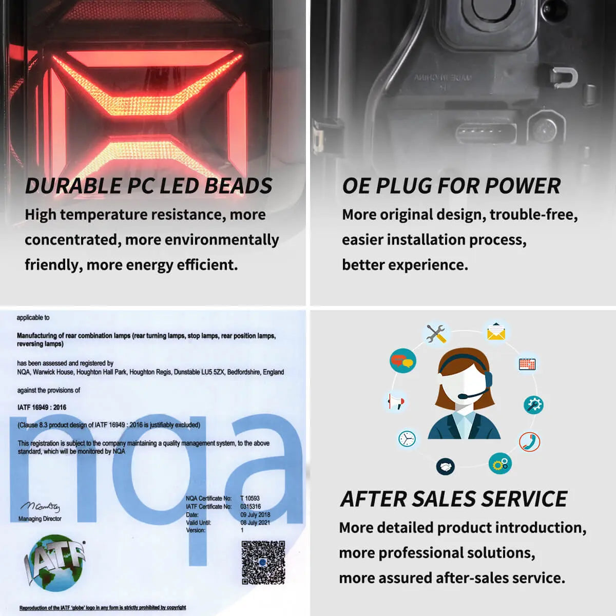 10-21 VW Amarok Pickup TDI TSI Vland LED bakljus [E-mark] - 10