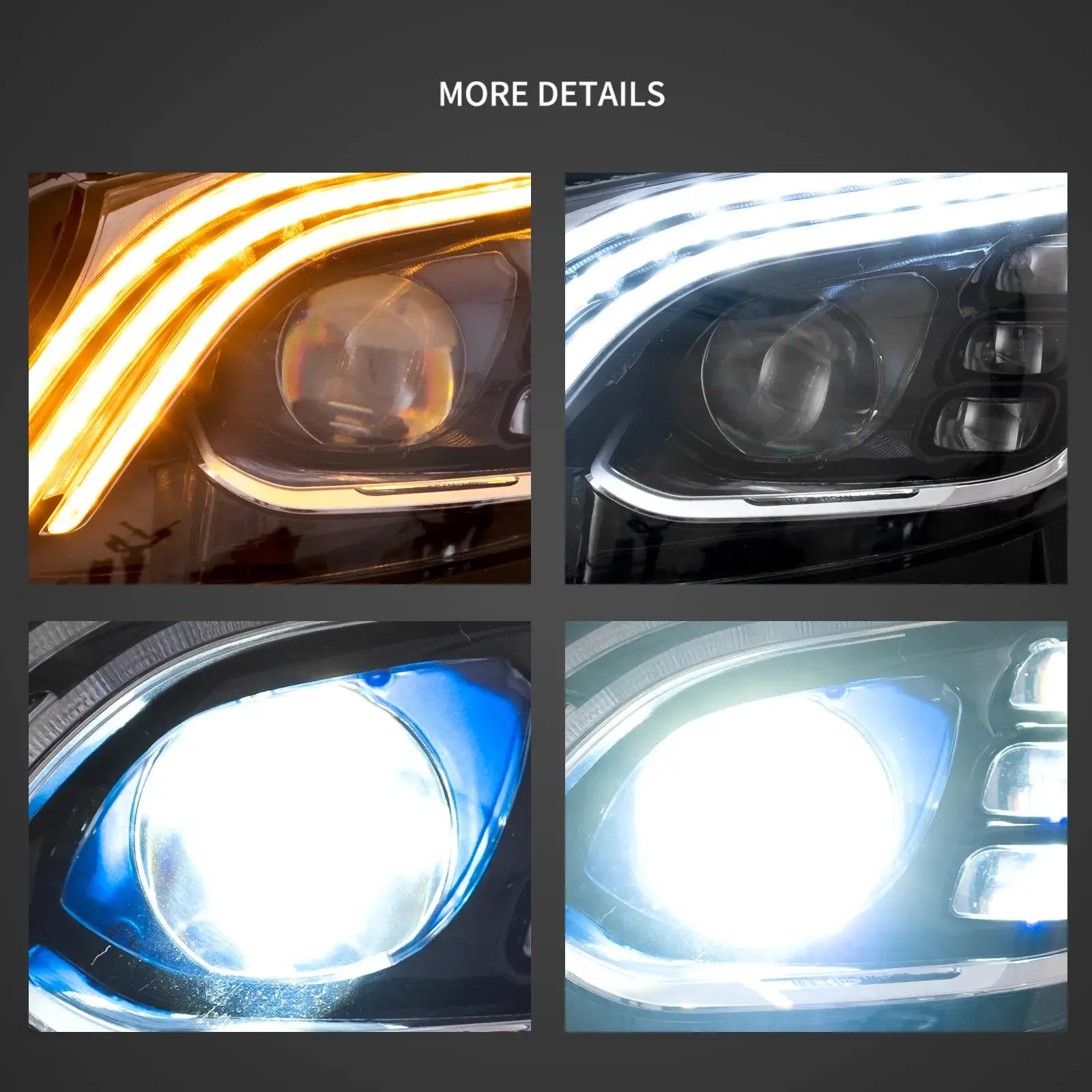 15-21 Mercedes-Benz C-Class W205 Vland LED Matrix strålkastare Black [E-mark] - 9