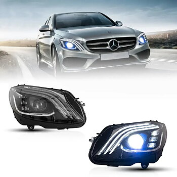 15-21 Mercedes-Benz C-Class W205 Vland LED Matrix strålkastare Black [E-mark]