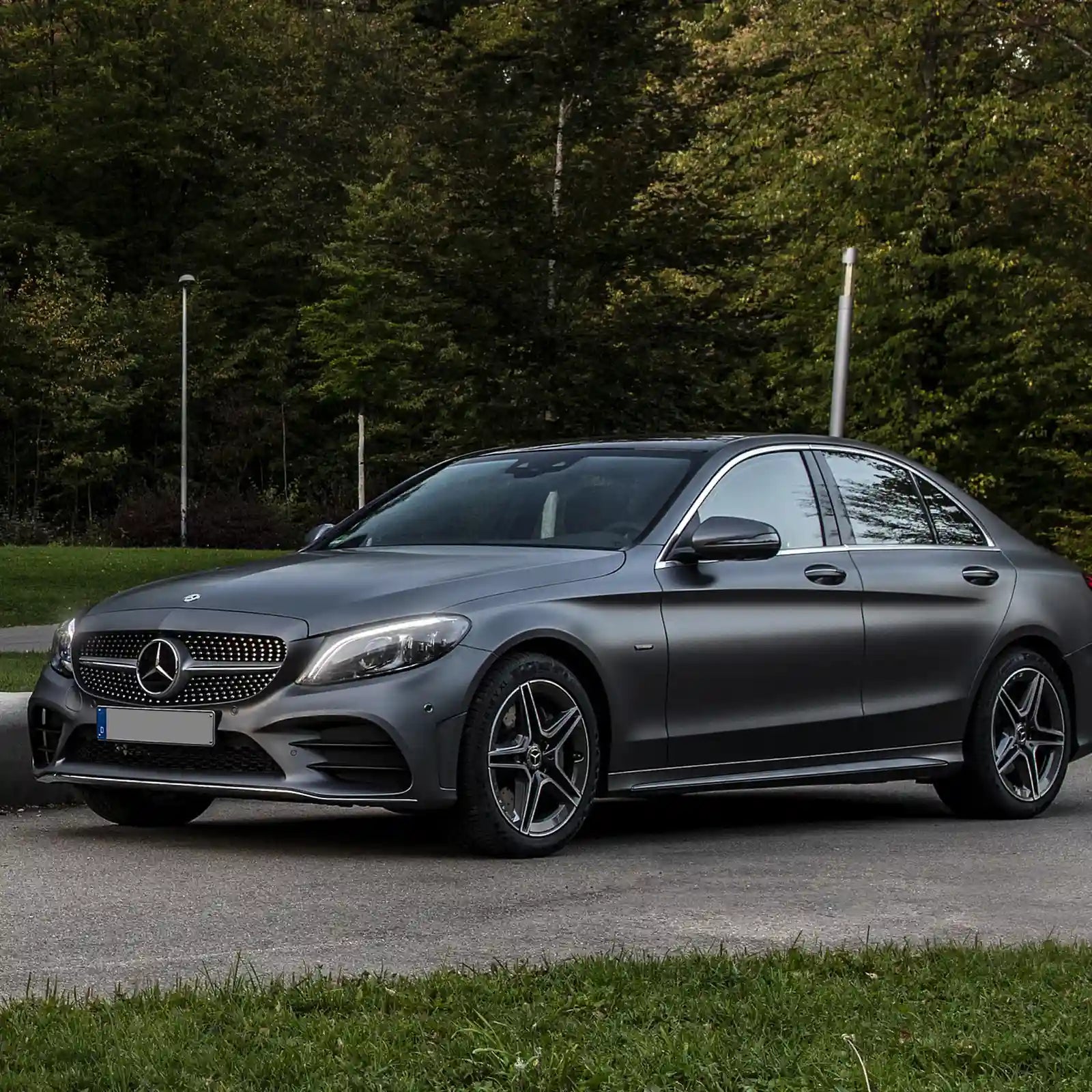 VLAND 15-21 Mercedes-Benz C-Class (W205) LED Matrix Upgraded strålkastare med Blue DRL - 7