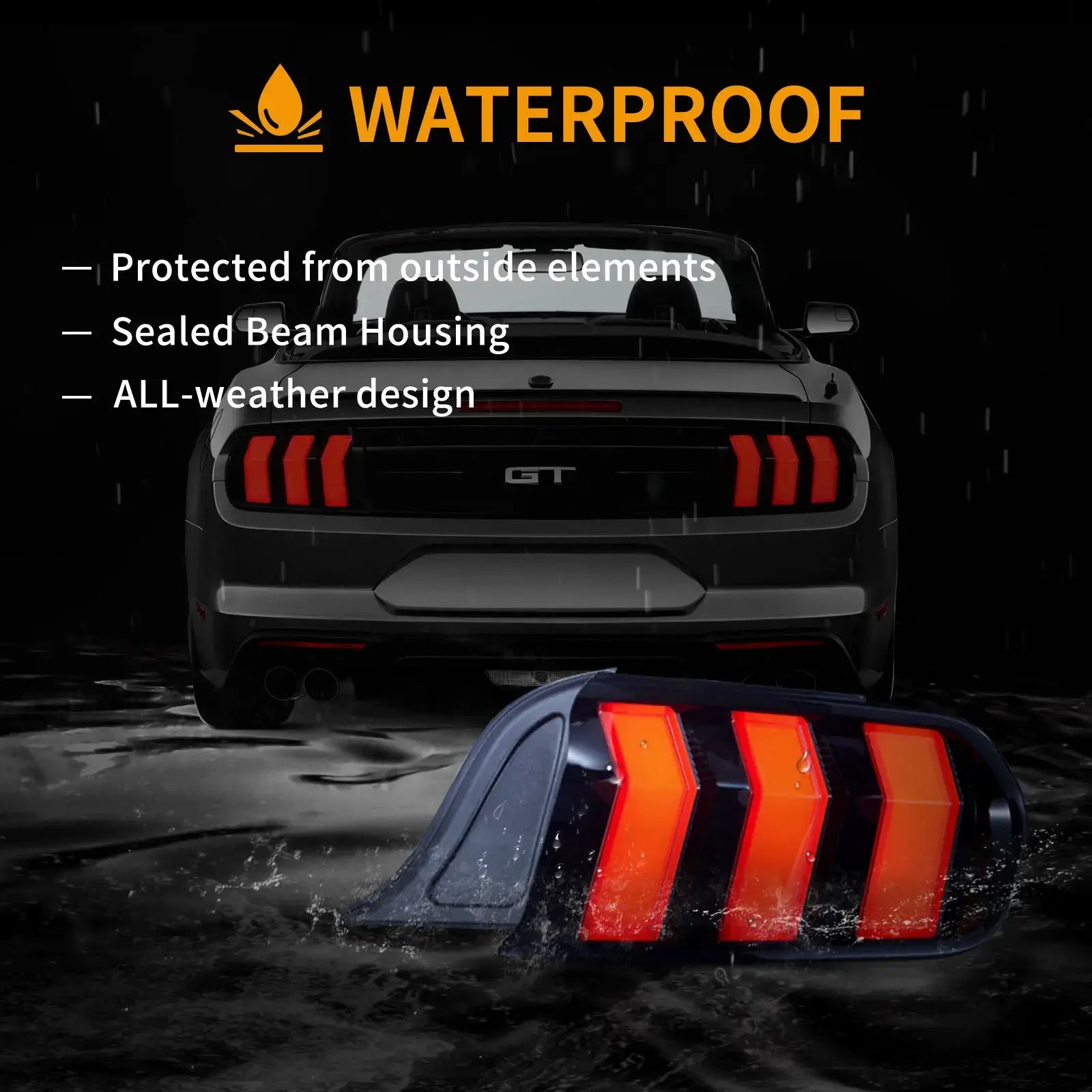 15-23 Ford Mustang 6th Gen (S550) Vland LED Upgrade bakljus W/5 Modes Turn Signals - 7