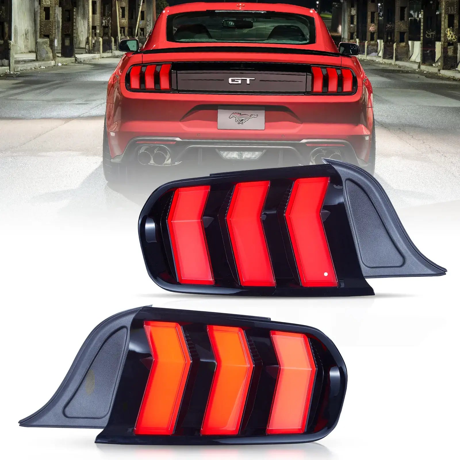 15-23 Ford Mustang 6th Gen (S550) Vland LED Upgrade bakljus W/5 Modes Turn Signals - 12