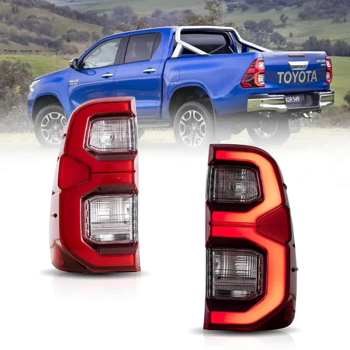 15-22 Toyota Hilux Vland LED bakljus med Dynamic Welcome Lighting