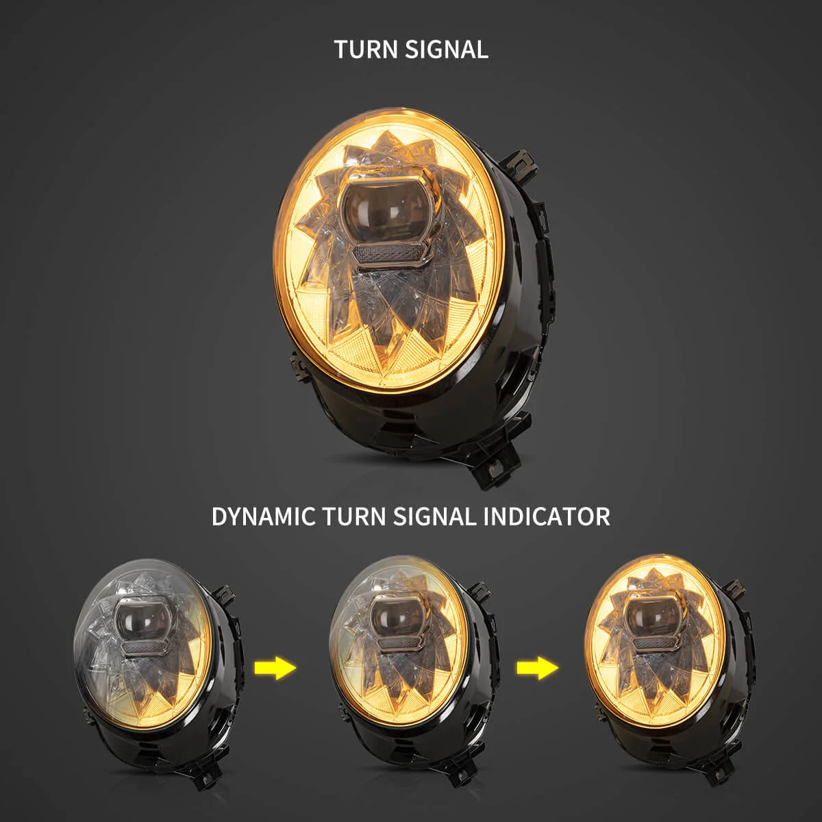 14-22 Mini Cooper (F55 F56 F57) Vland LED Dual Beam Projector strålkastare [E-mark] - 3