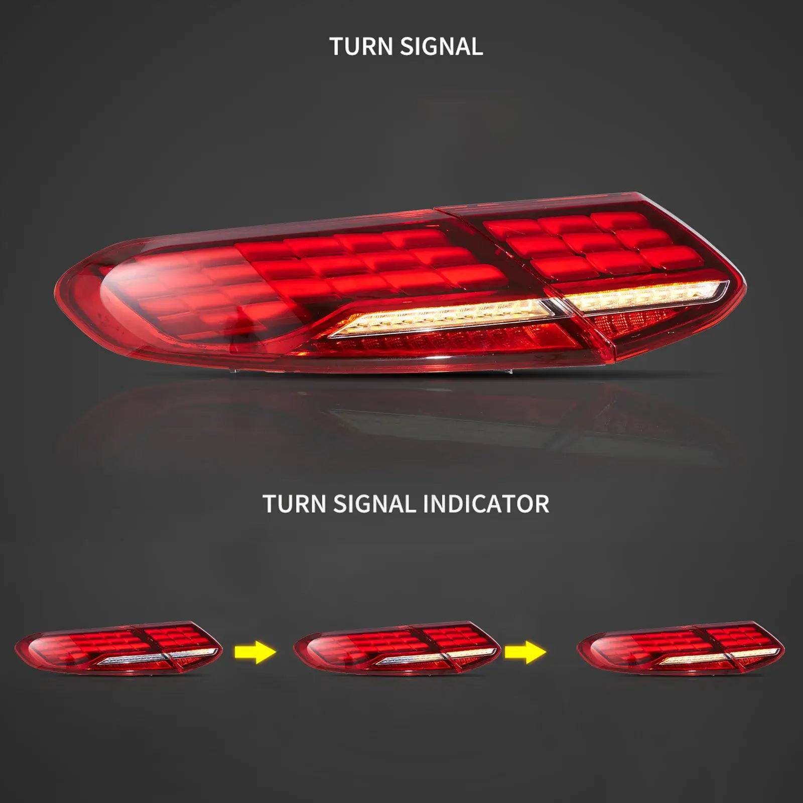 16-23 Mercedes C-Class A205 C205 Vland Full LED bakljus med Animation Sequential - 2