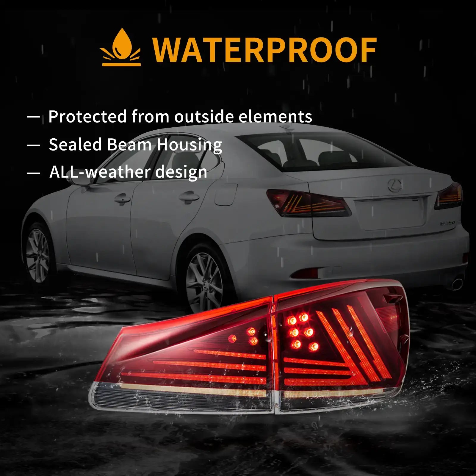 06-13 Lexus IS250 IS350 ISF IS300 220d 200d(XE20) VLAND LED bakljus uppgraderade - 8