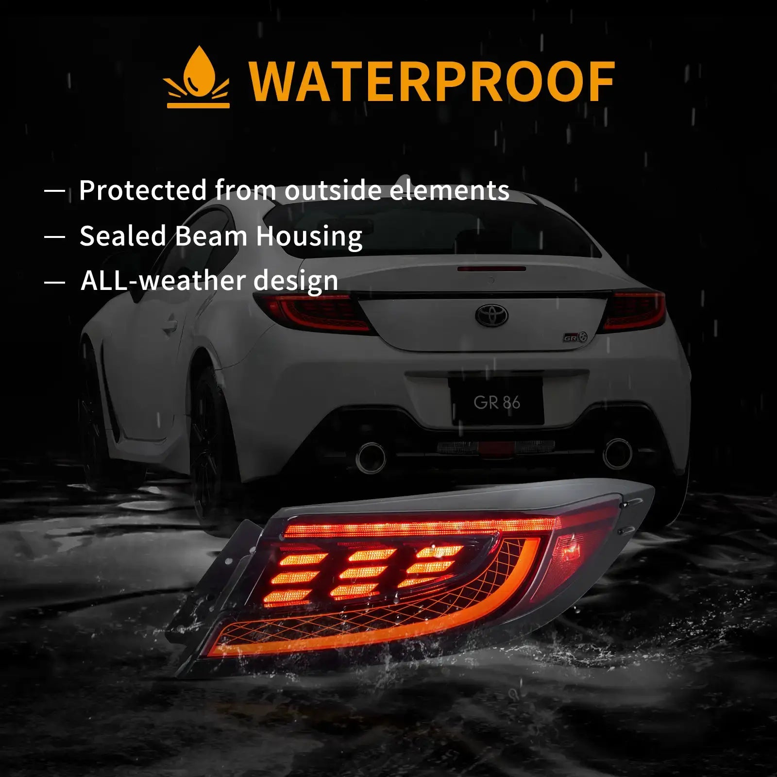 21-UP Toyota 86 GR86 & Subaru BRZ VLAND Full LED bakljus med Dynamic Welcome Lighting - 9