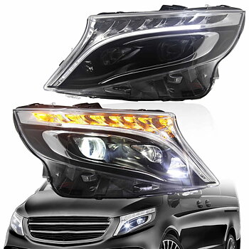 Mercedes-Benz Vito V-Class W447 2014-2023 Vland LED strålkastare [E-mark]