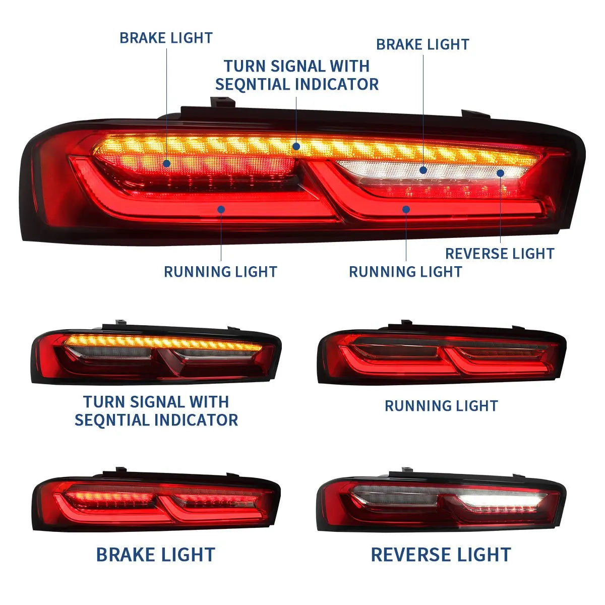 16-18 Chevrolet Camaro Vland Full LED bakljus (Fit för European Models) - 3