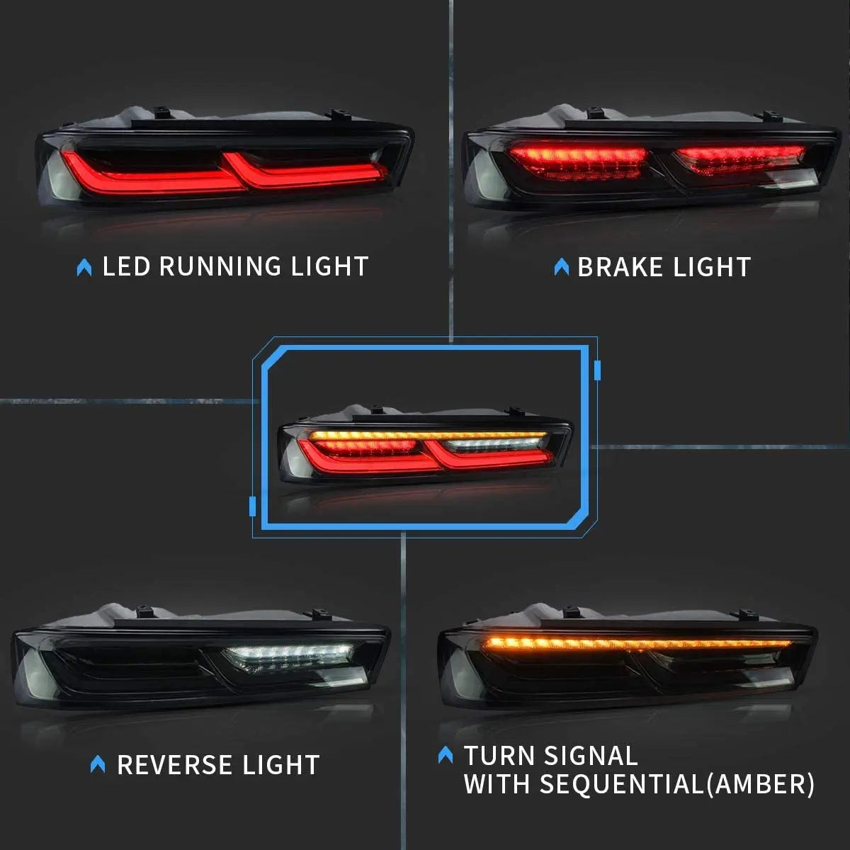 16-18 Chevrolet Camaro Vland Full LED bakljus (Fit för European Models) - 8