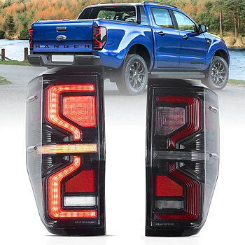12-22 Ford Ranger Vland LED Upgrade bakljus med Amber sekventiell blinkers (Not Fit för US Models)