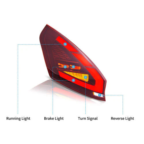08-19 Ford Fiesta Hatchback Vland LED bakljus [E-mark] - 7