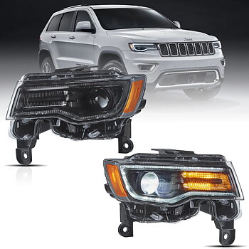 14-22 Jeep Grand Cherokee (WK2) VLAND strålkastare Full-LED med startanimation/ blå DRL