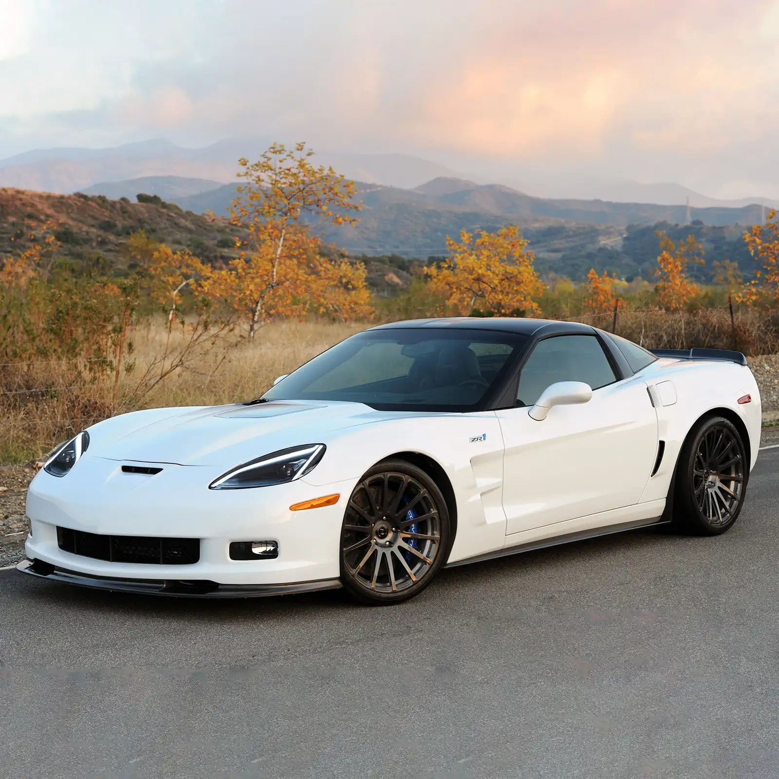 05-13 Chevrolet Corvette C6 6th Gen EU Vland LED Dual Beam Projector strålkastare Black [C8 STYLE] - 2