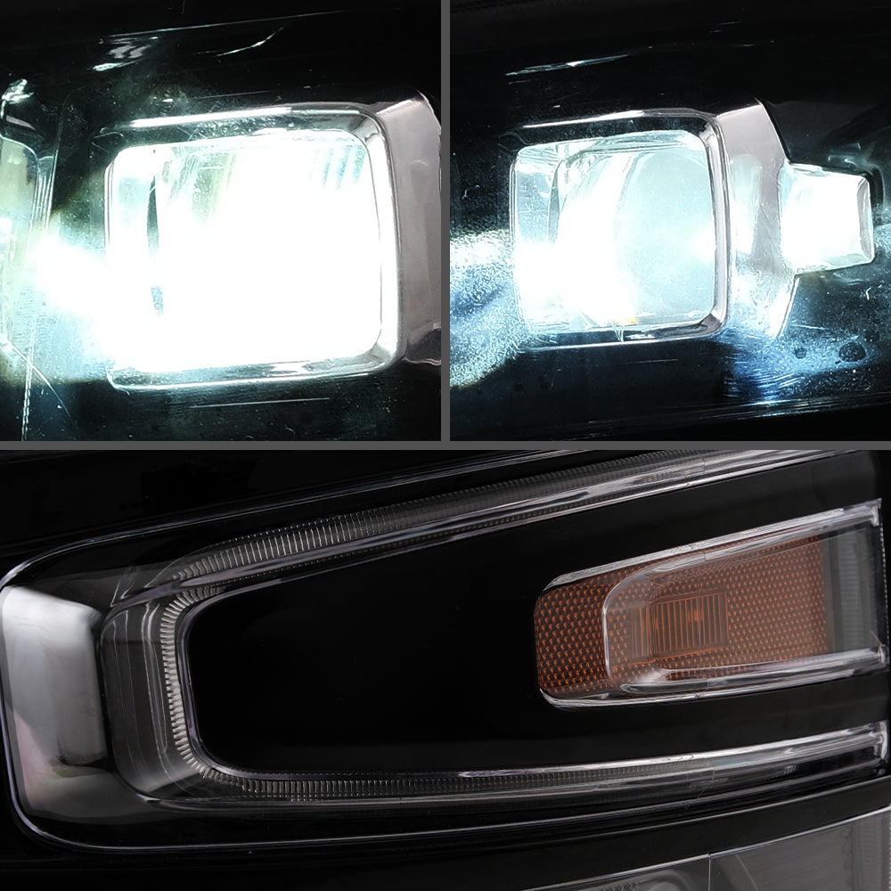 VLAND Projector LED strålkastare Fit för 2007-2014 Silverado 1500 2500 HD 3500 HD - 9