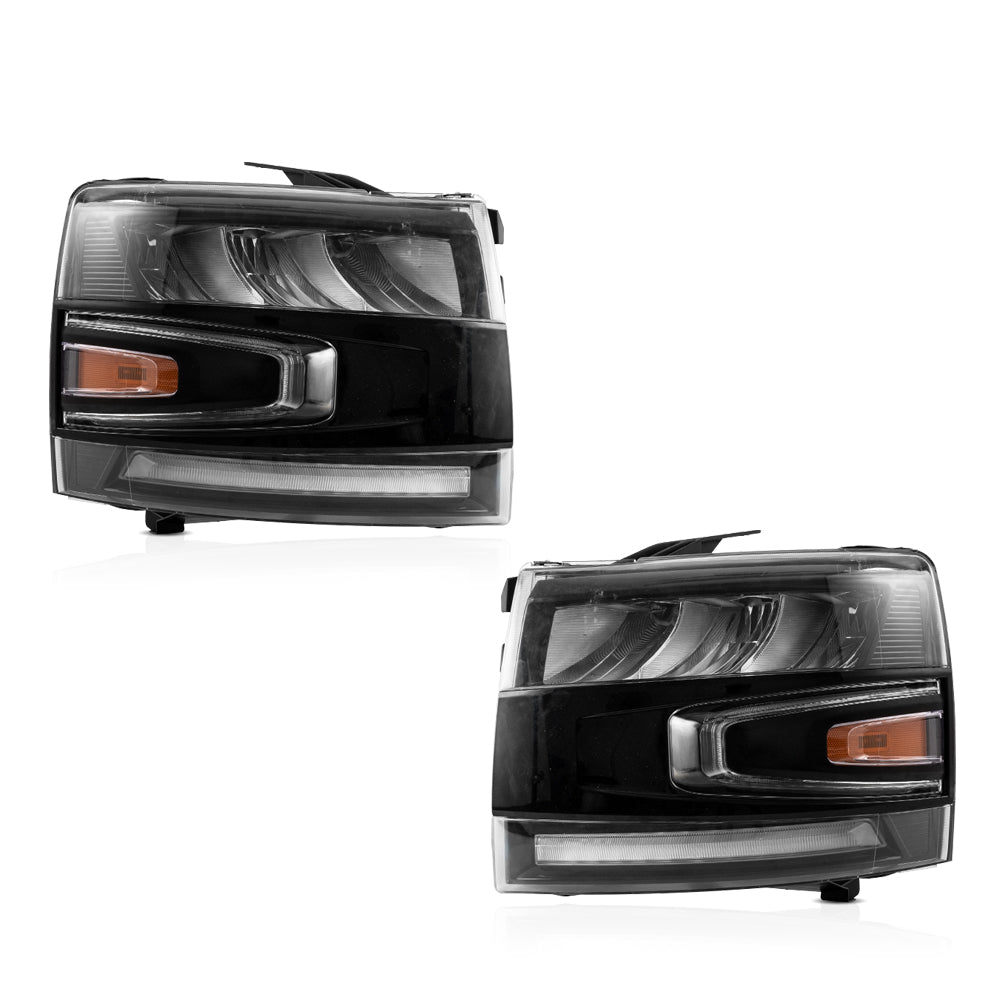 VLAND Carlamp LED strålkastare Fit för 2007-2014 Silverado 1500 2500 HD 3500 HD - 2