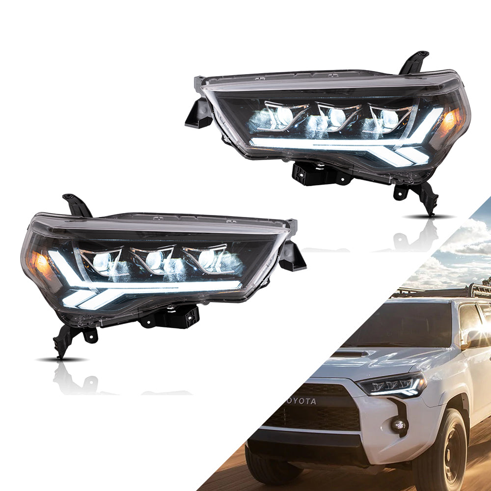 VLAND Carlamp LED Projector strålkastare för 2014-2024 Toyota 4Runner - 2