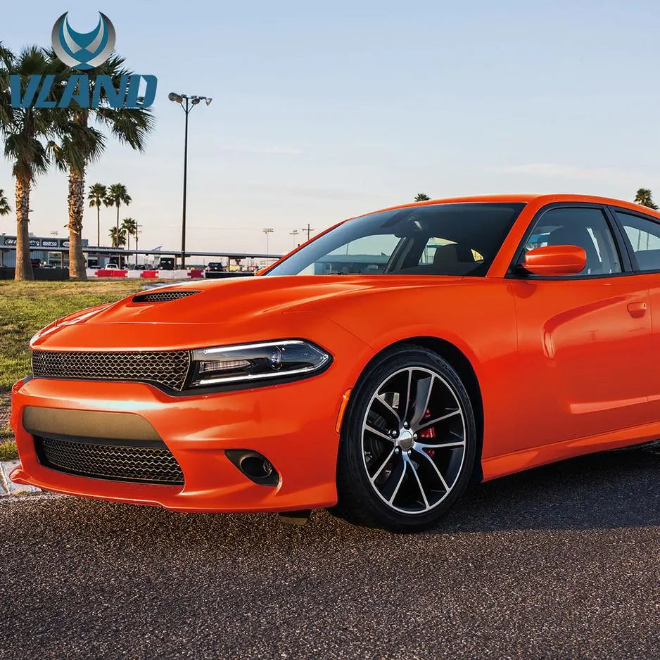 15-23 Dodge Charger Vland RGB Style Dual Beam Projector strålkastare Black - 6