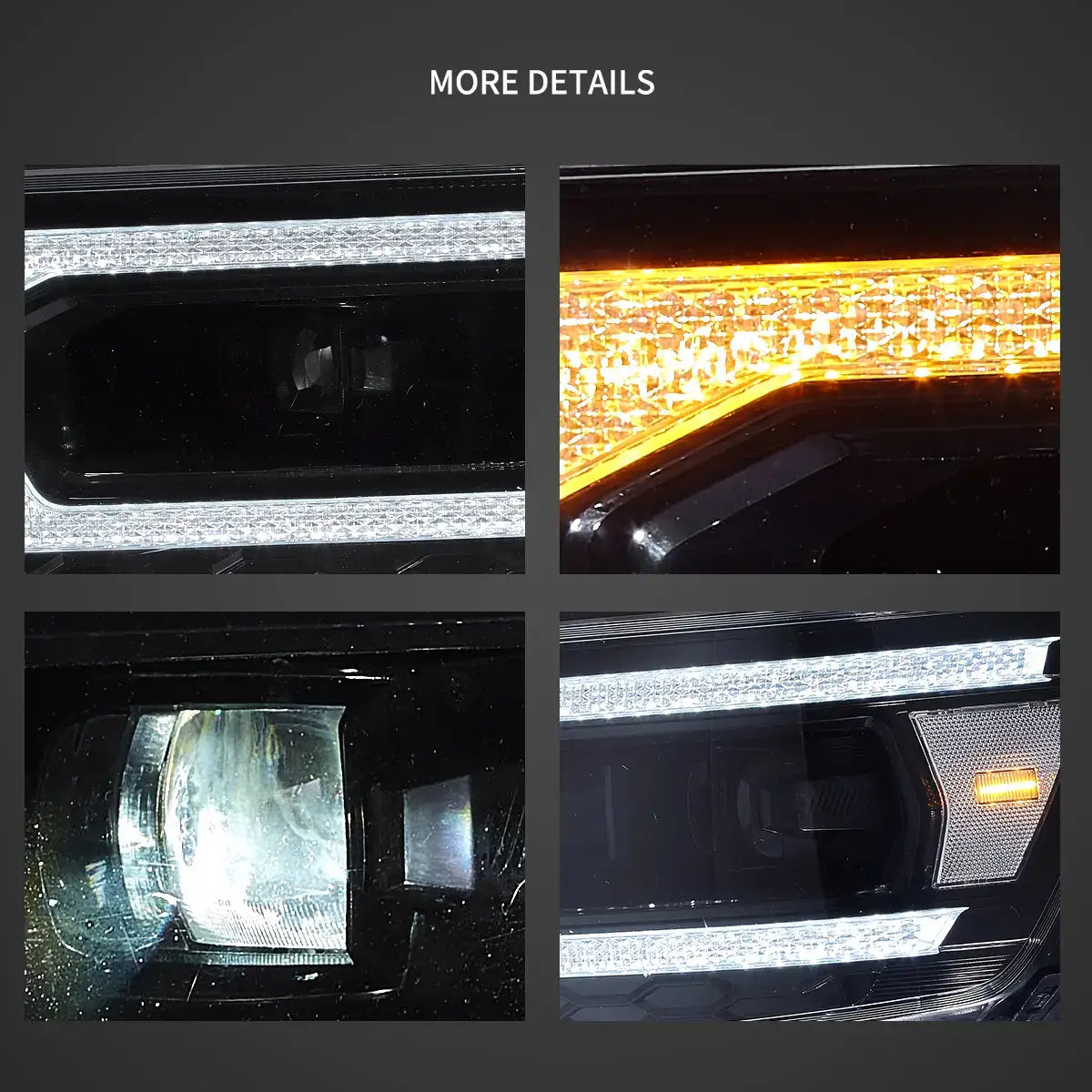 19-24 Dodge Ram 1500 VLAND Full-LED strålkastare med startanimation - 9