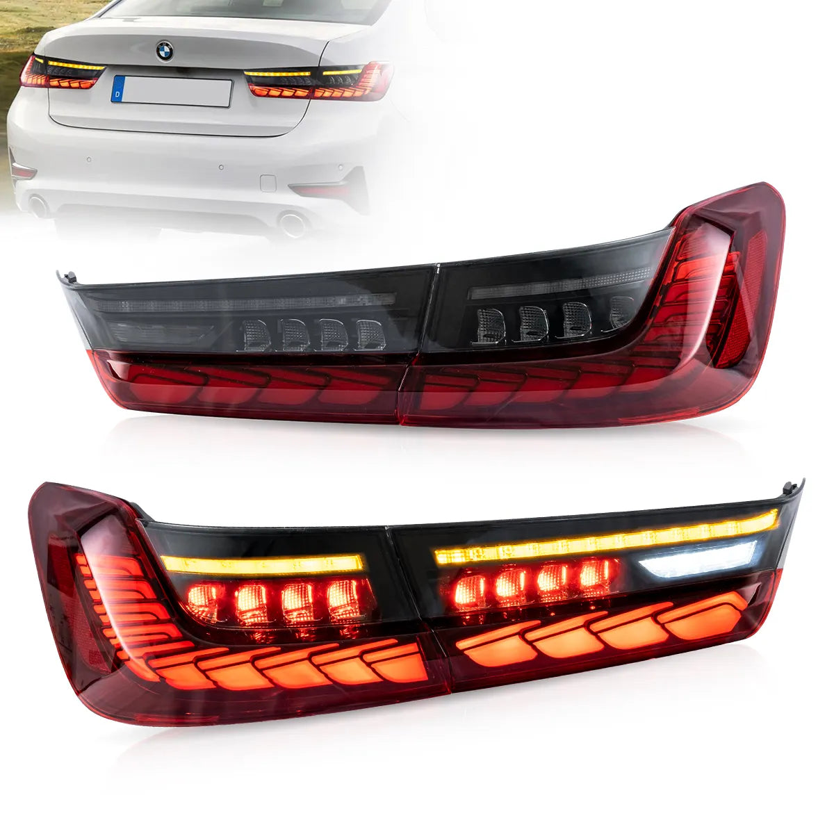 18-24 BMW 3 serie sjunde generationen G20/G28/G80 VLAND OLED bakljus med sekventiell blinkers [E-märkt] - 2