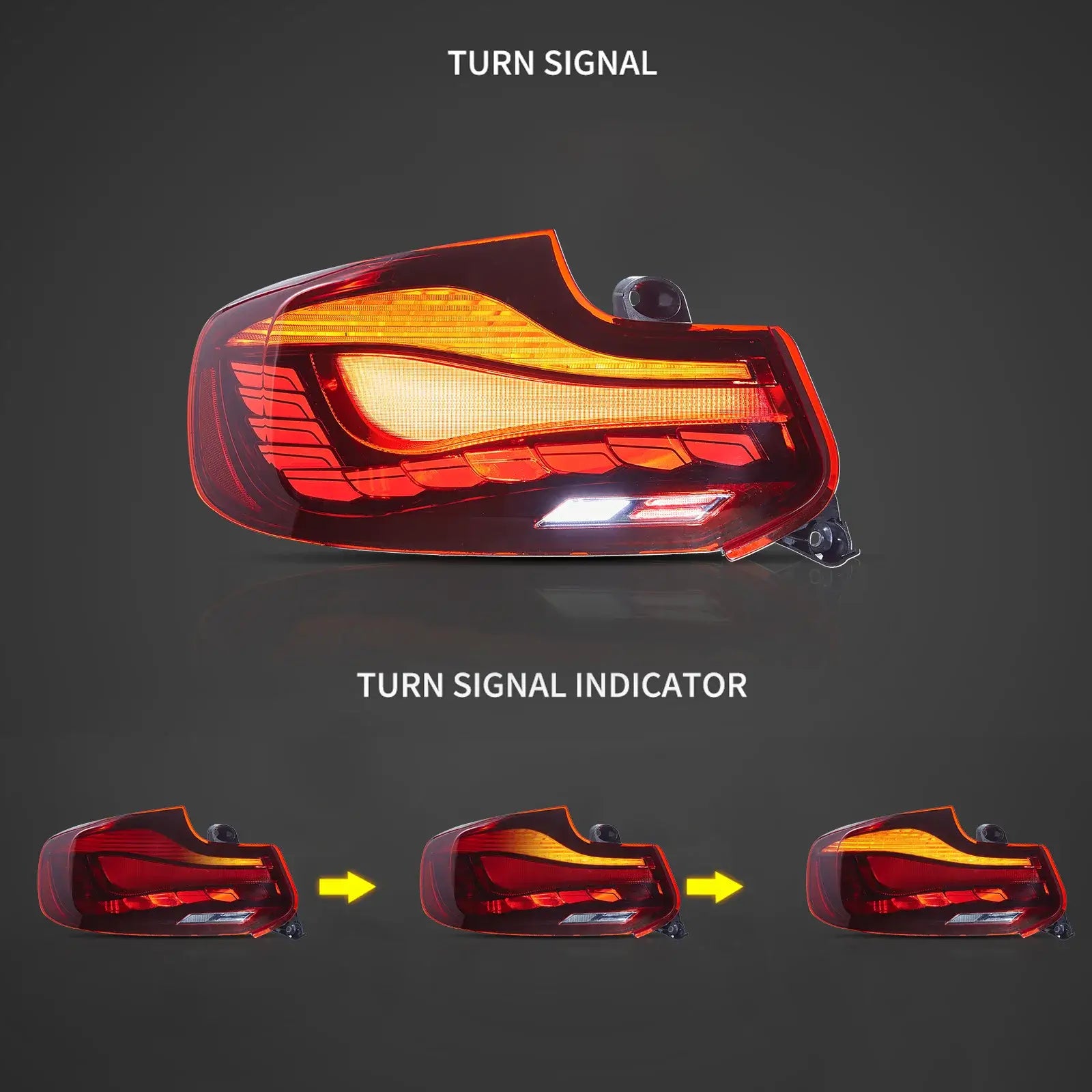 14-21 BMW 2 serie (F22 F23) M2 (F87) VLAND OLED bakljus med dynamisk startanimation GTS stil [E-märkt] - 5