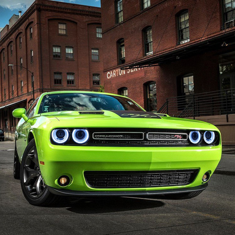 15-24 Dodge Challenger Vland RGB Dual Beam Projector strålkastare Black [E-mark] - 7