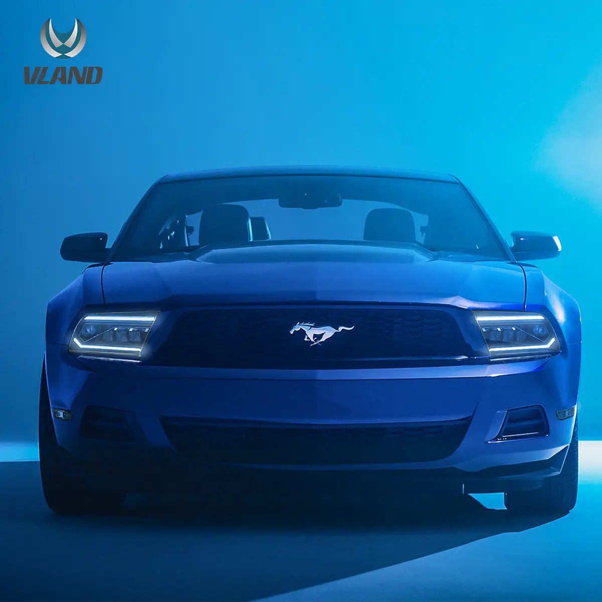 05-09 Ford Mustang 5th Gen (S-197 I) Pre-Facelift Vland I LED Dual Beam Projector med Reflector strålkastare Chrome - 4