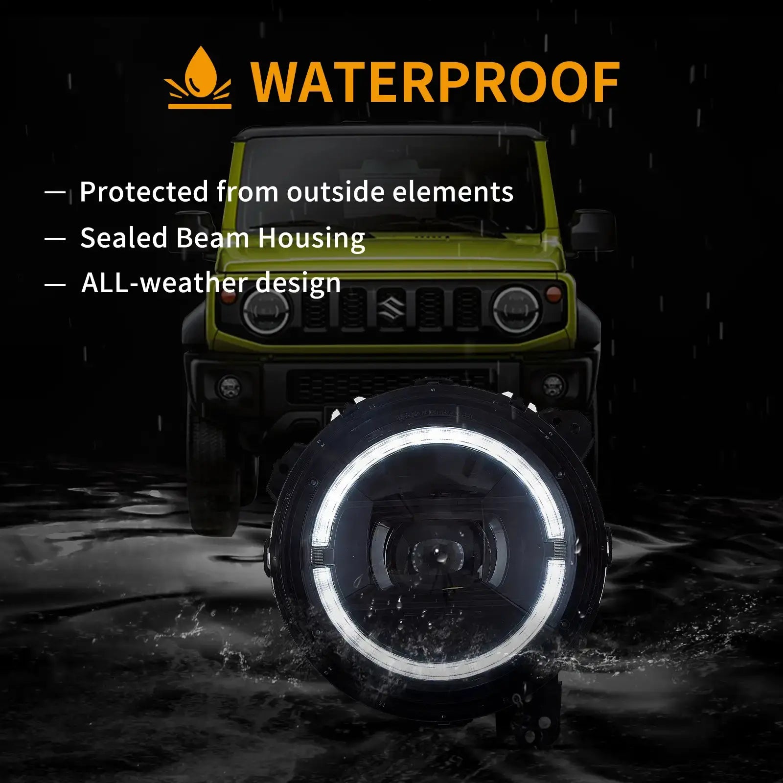 19-23 Suzuki Jimny Vland Full LED Dual Beam Projector Upgrade strålkastare med Start-up animation - 7