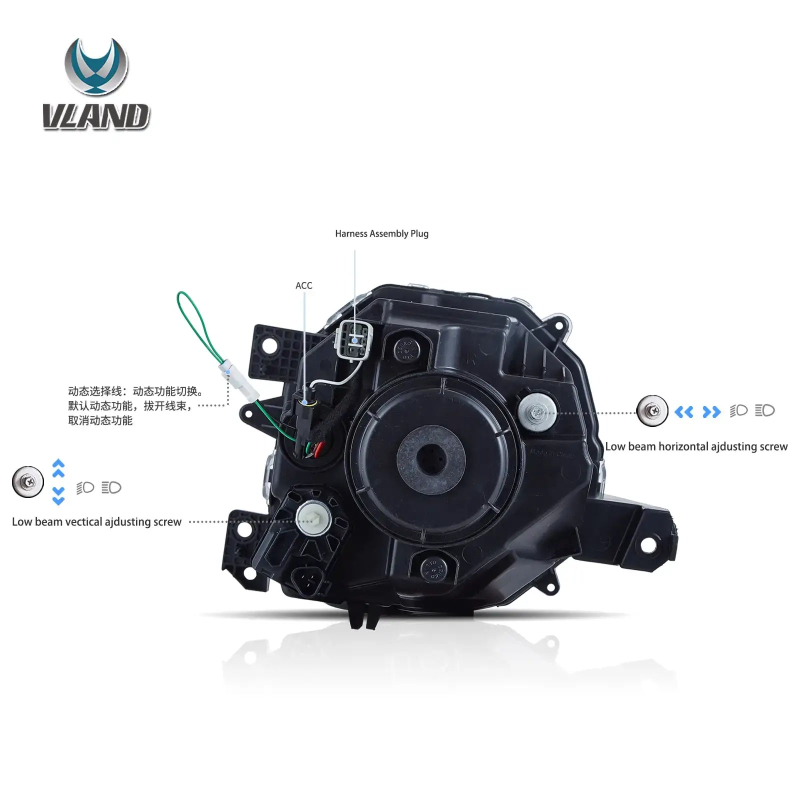 19-23 Suzuki Jimny Vland Full LED Dual Beam Projector Upgrade strålkastare med Start-up animation - 4