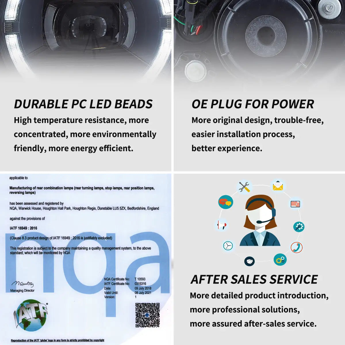 19-23 Suzuki Jimny Vland Full LED Dual Beam Projector Upgrade strålkastare med Start-up animation - 9