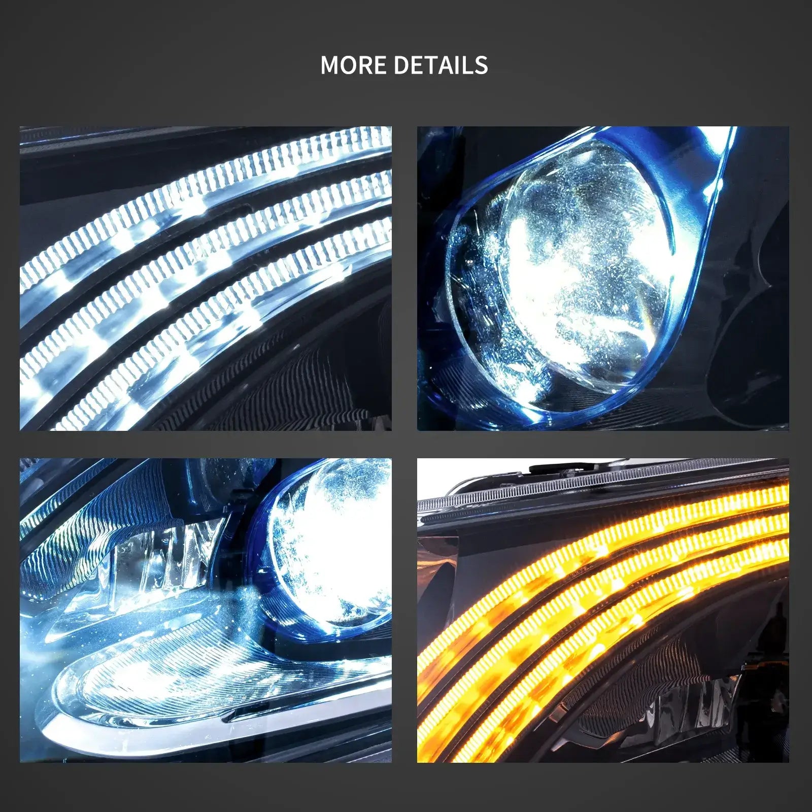 16-23 Mercedes Benz Metris / Vito 3th Gen (W447) Vland LED Matrix strålkastare Black [E-mark] - 7
