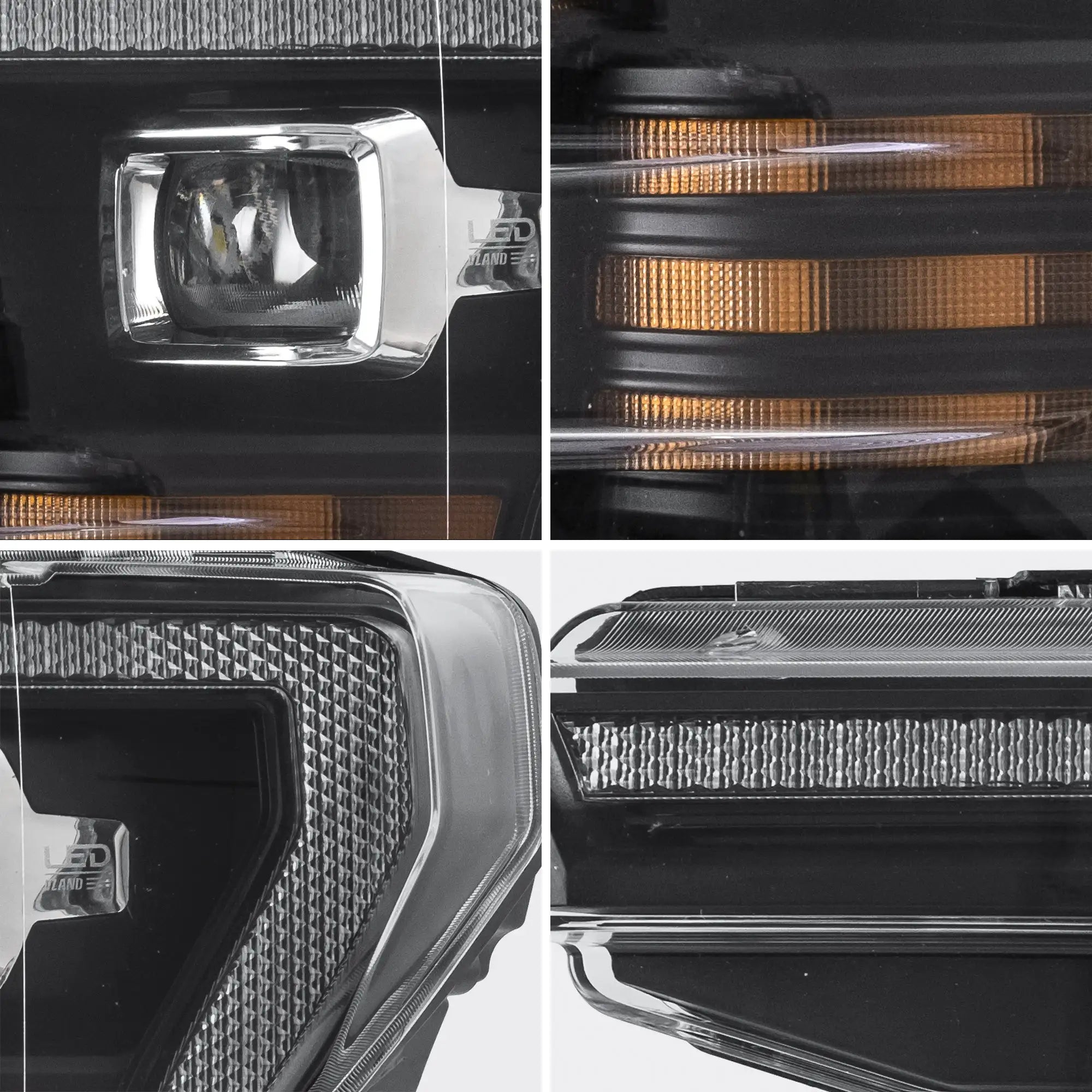 18-20 Ford F150 13th Gen Facelifted Vland (Ⅱ) LED Dual Beam Projector strålkastare Black - 4