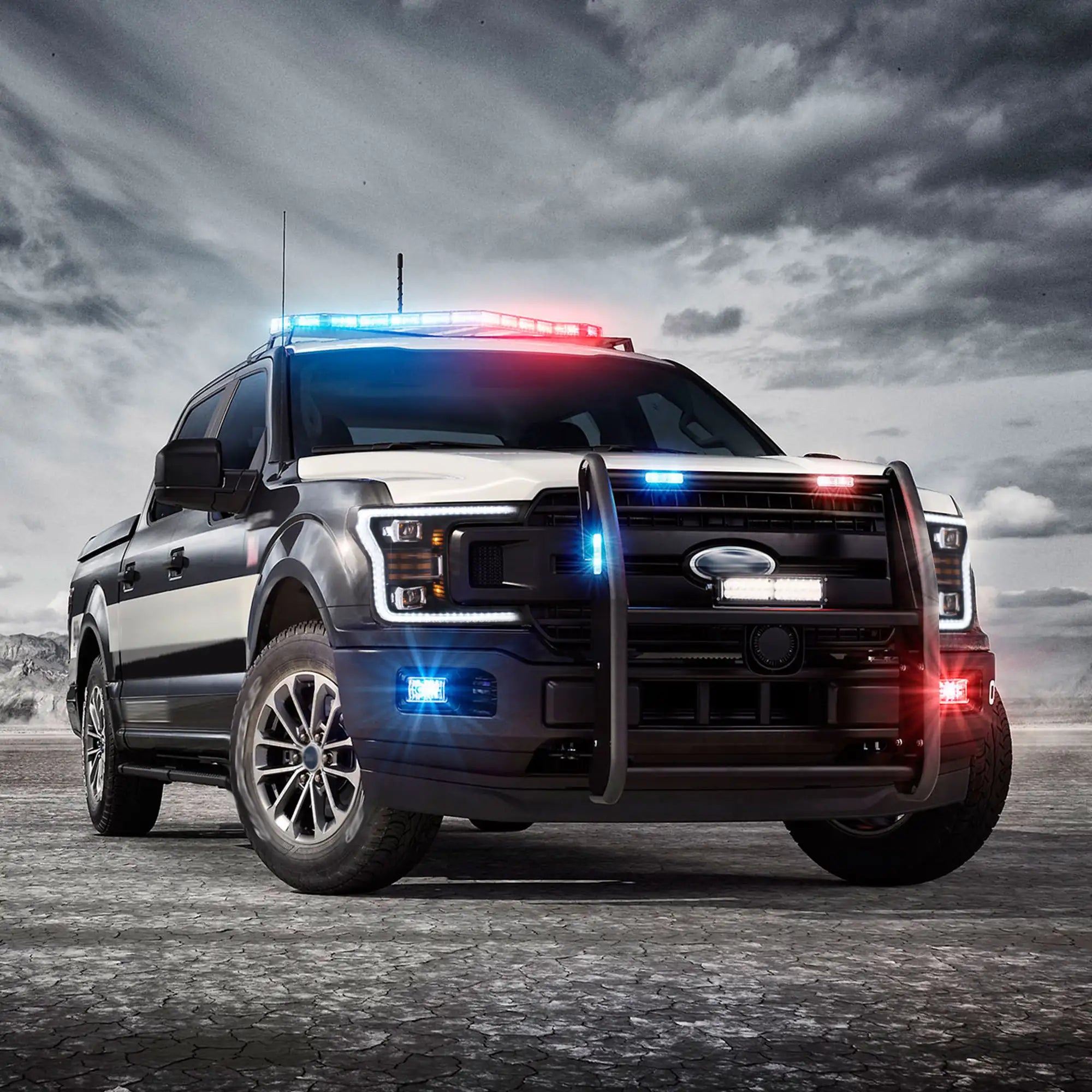18-20 Ford F150 13th Gen Facelifted Vland (Ⅱ) LED Dual Beam Projector strålkastare Black - 9
