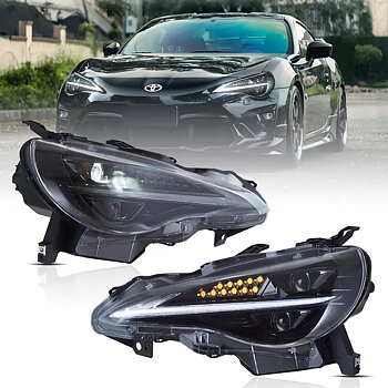 12–21 Toyota 86/GT86, Subaru Brz, Scion Frs Vland Upgrade Full LED Dual Beam Projector strålkastare