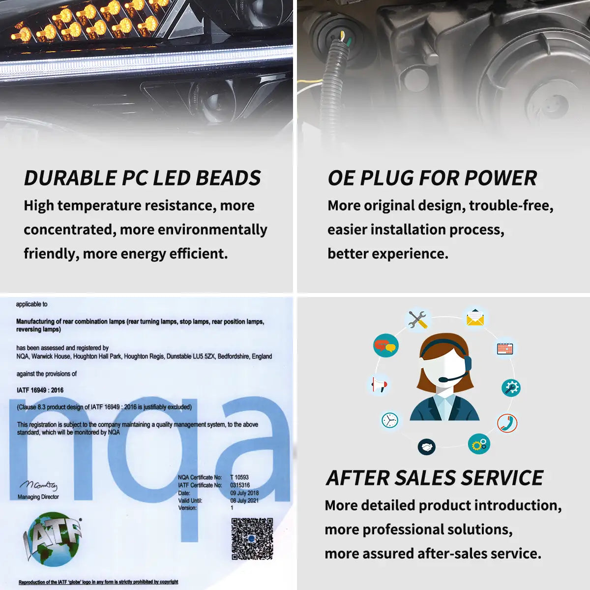 12–21 Toyota 86/GT86, Subaru Brz, Scion Frs Vland Upgrade Full LED Dual Beam Projector strålkastare - 10