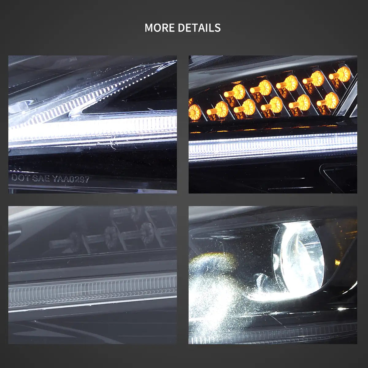 12–21 Toyota 86/GT86, Subaru Brz, Scion Frs Vland Upgrade Full LED Dual Beam Projector strålkastare - 4