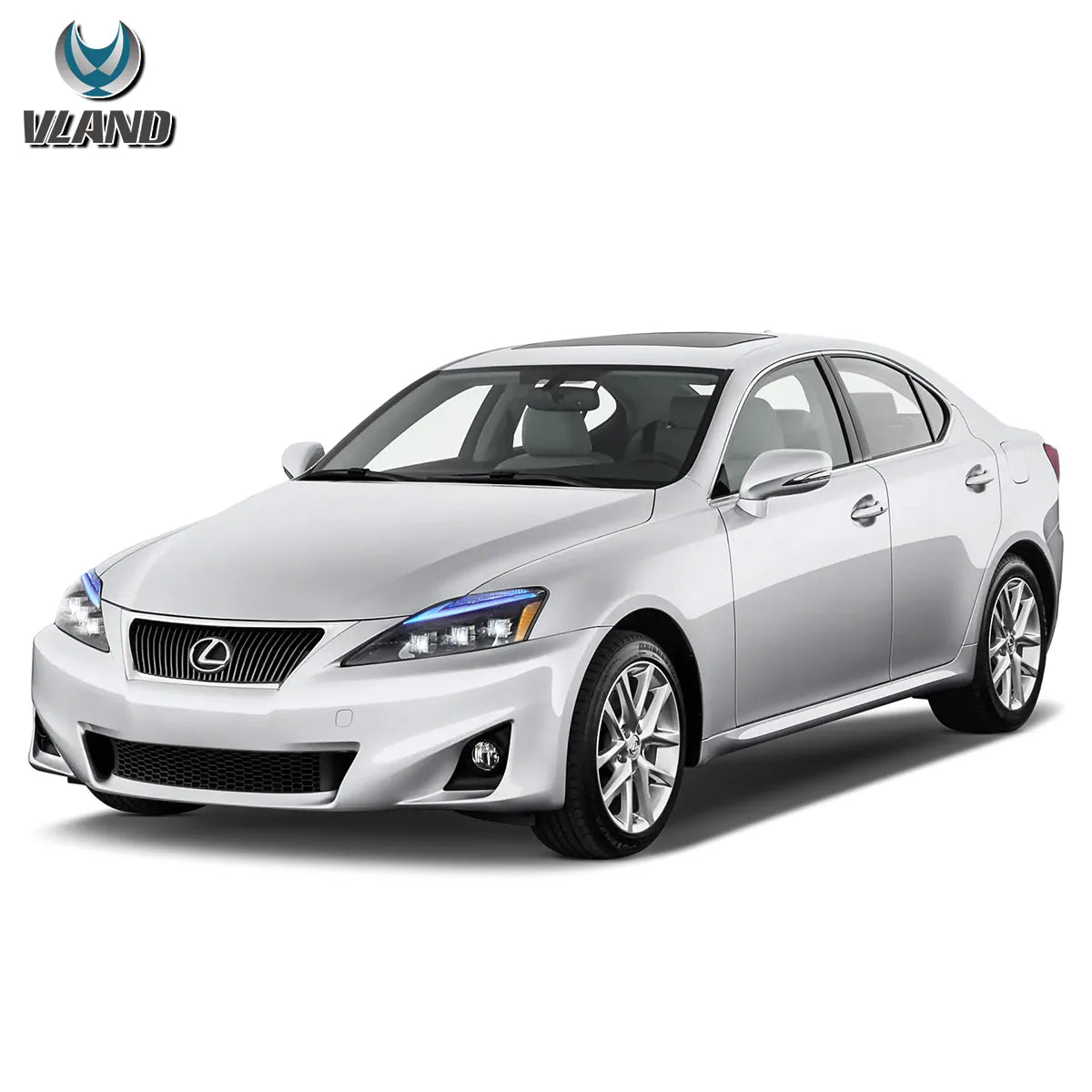 06-12 Lexus IS250/IS250C/IS350/IS220d & 08-14 ISF(XE20) Vland Matrix Projector strålkastare med Blue DRL - 9