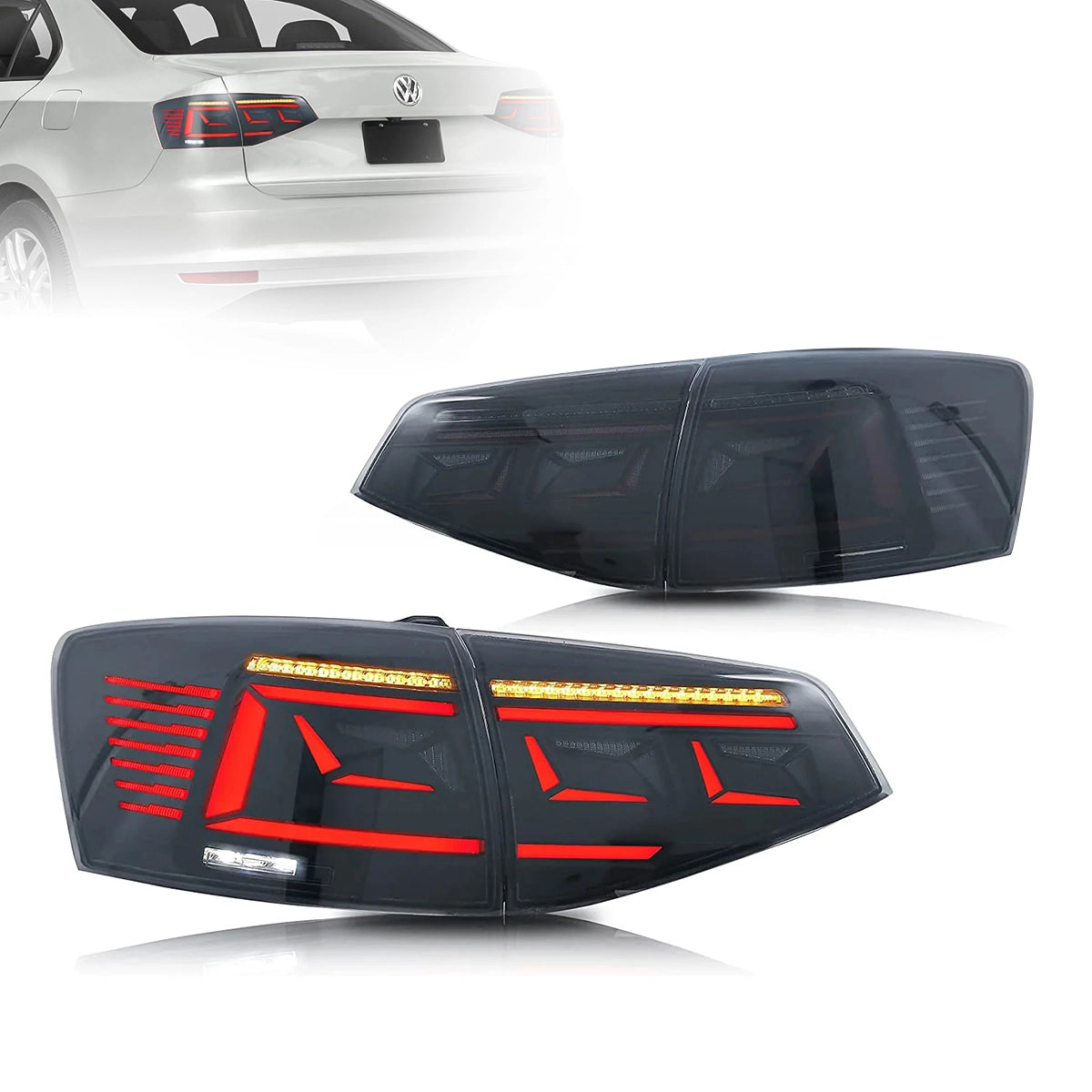 15-18 Volkswagen Jetta 6th Gen (A6) Vland II LED bakljus med Dynamic Welcome Lighting